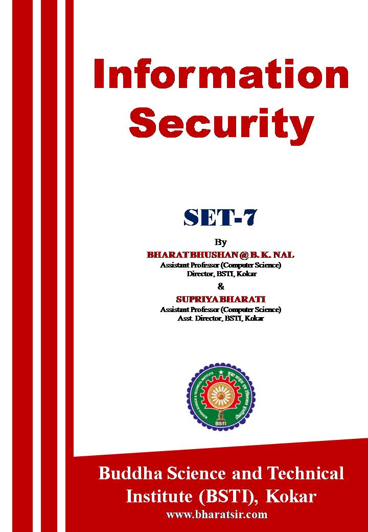 Download MCQ SET-7 related Information Security, Computer Security and Cyber Security for Computer Science and Engineering Students