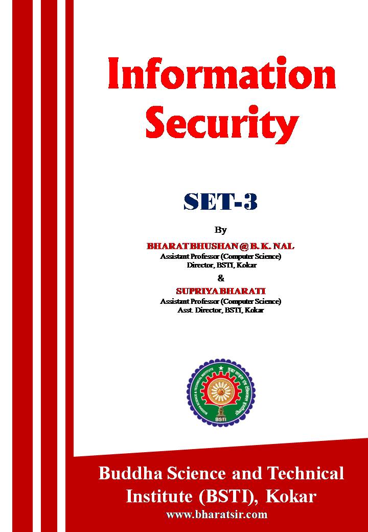 Download MCQ SET-3 related Information Security, Computer Security and Cyber Security for Computer Science and Engineering Students