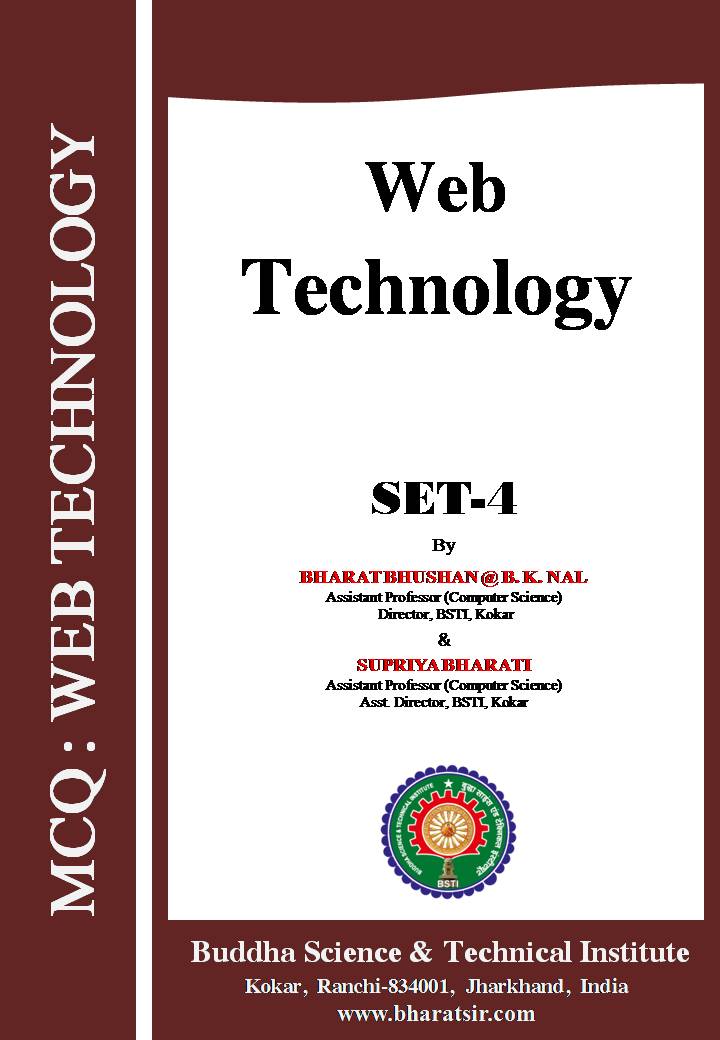 Download MCQ Set- 4 Web Technology ( Website Developer or web development)  for Computer Science and Engineering Students