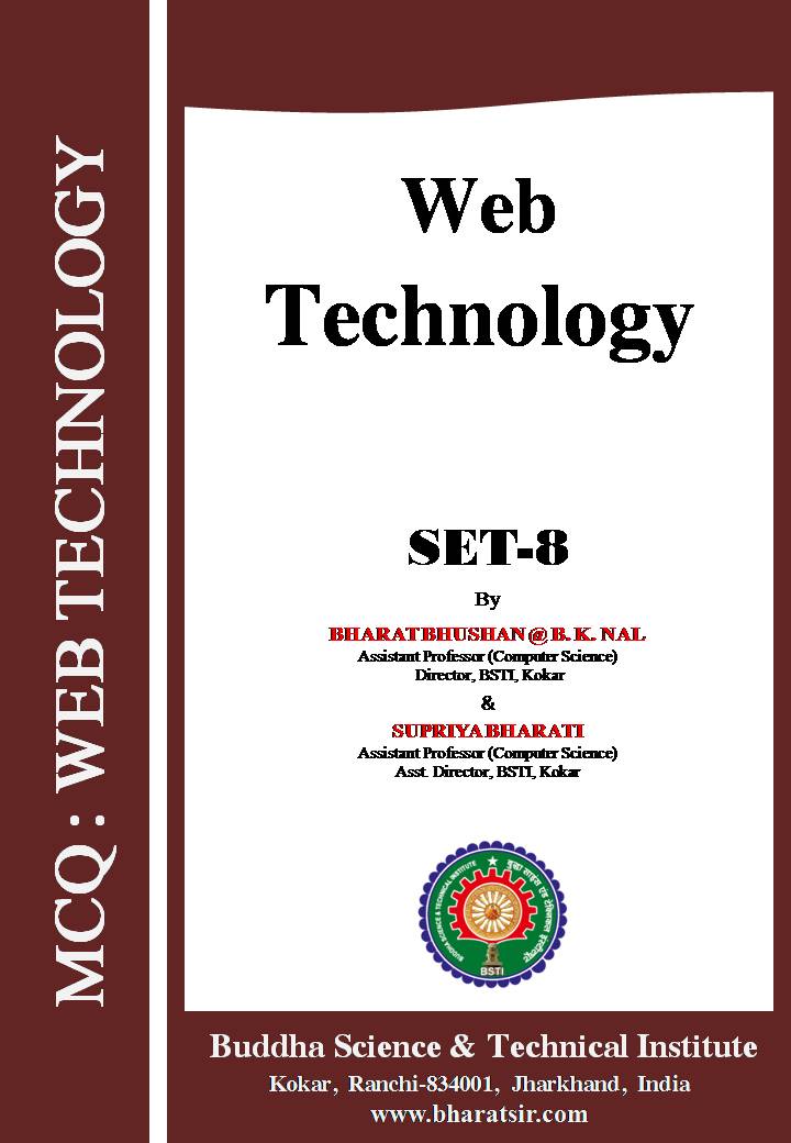 Download MCQ Set- 8 Web Technology ( Website Developer or web development )  for Computer Science and Engineering Students